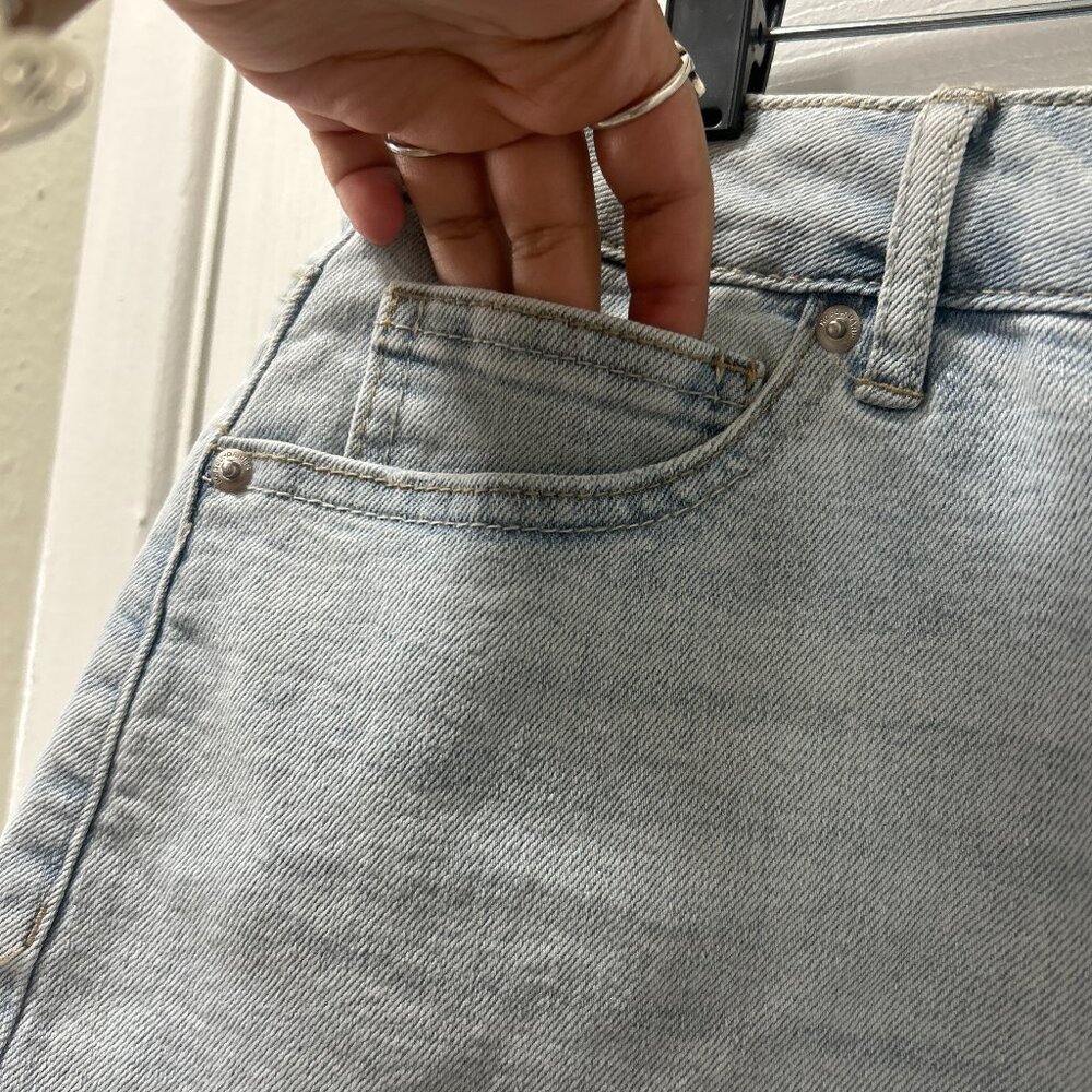 Blue High Rise Shorts - Picture 4 of 12